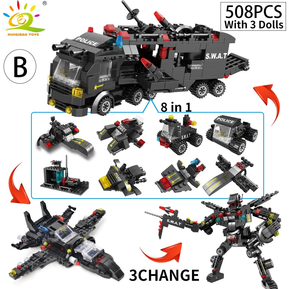 Brinquedo Blocos De Montar Swat